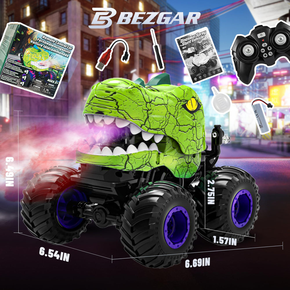 BEZGAR Monster Truck 360 degree spin demonstrating thrilling stunts and control