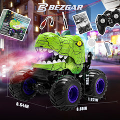 BEZGAR Monster Truck 360 degree spin demonstrating thrilling stunts and control