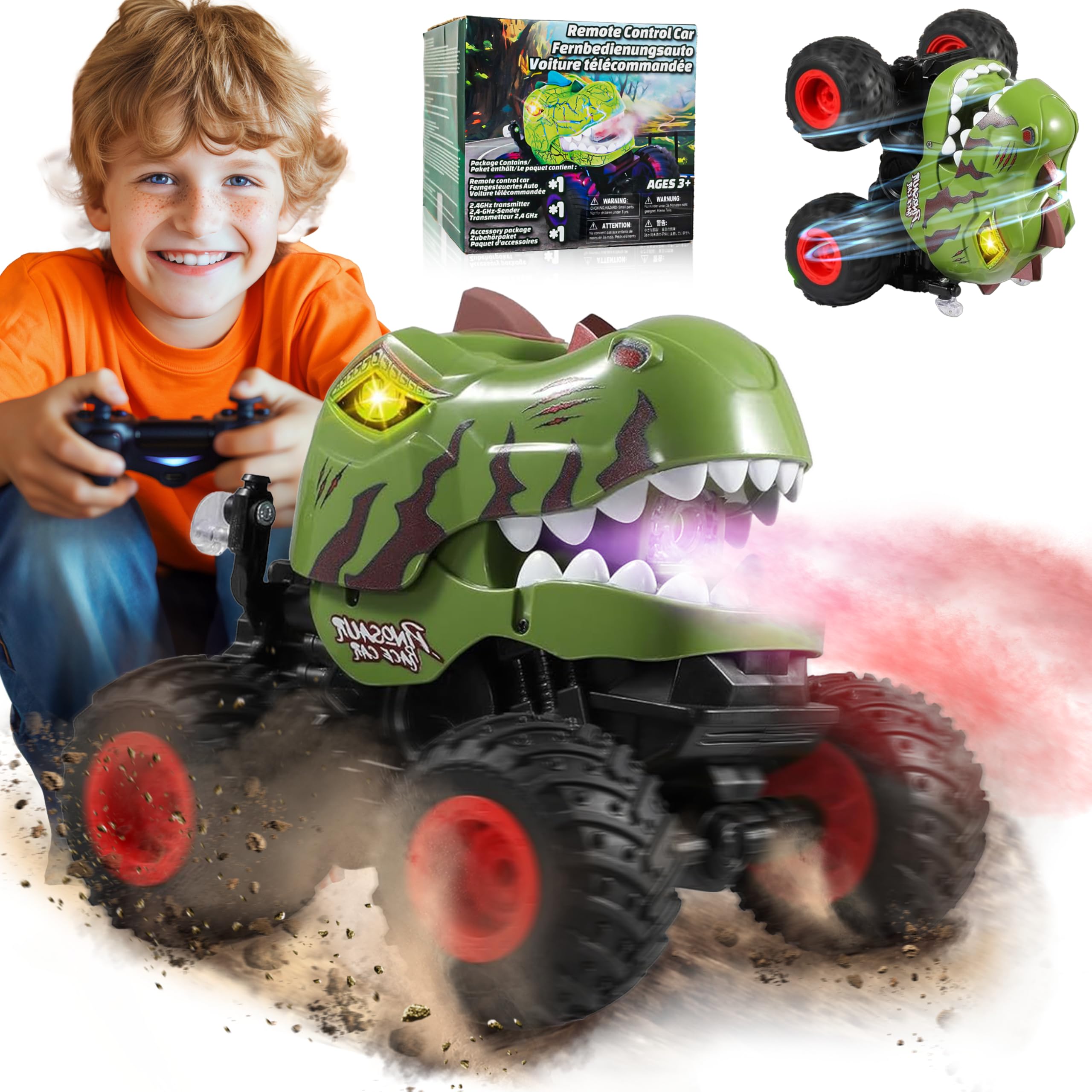 BEZGAR monster truck performs 360° spins for daring stunts.