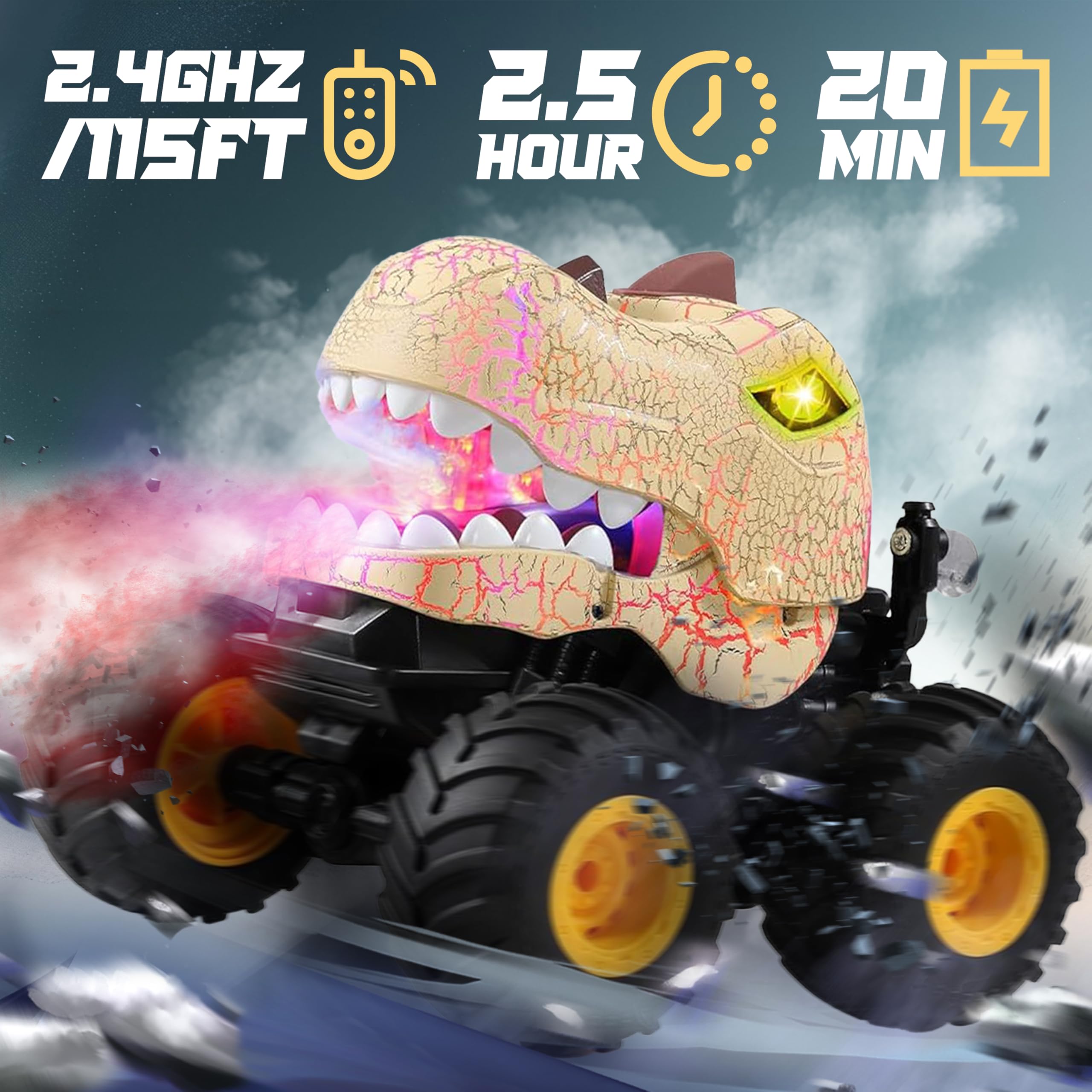 BEZGAR Monster Truck 360° spins highlight stunt-ready performance for kids.