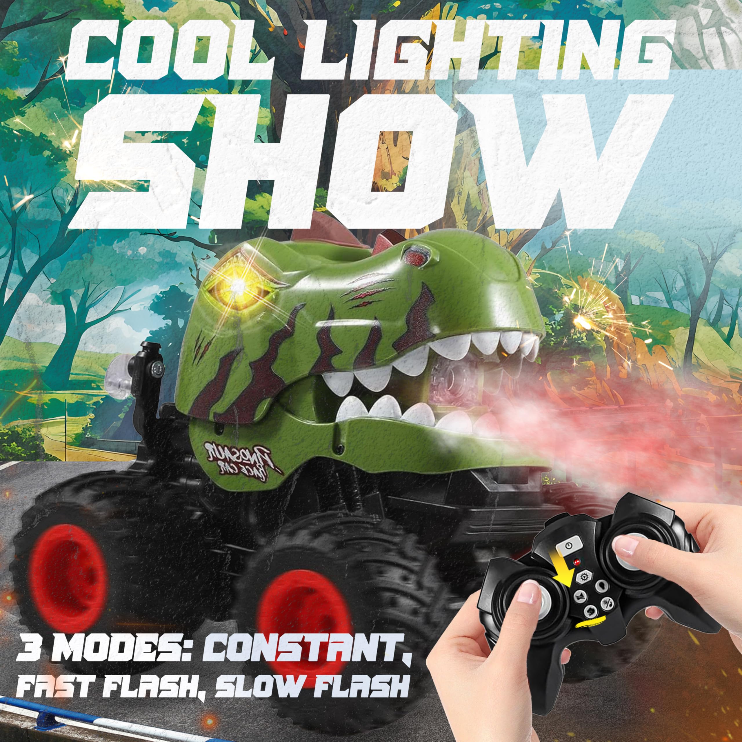 BEZGAR dinosaur-themed truck invites imaginative play.