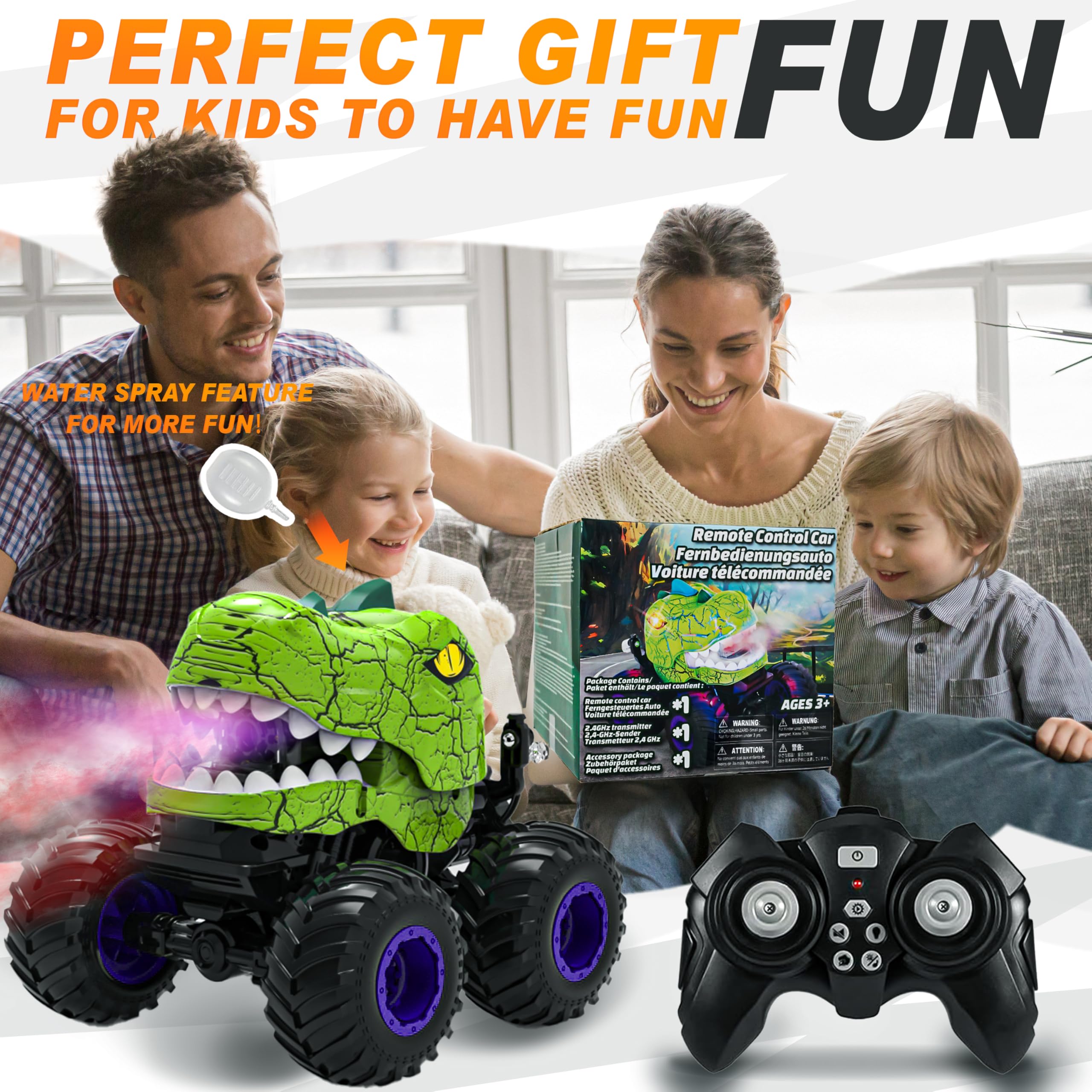 BEZGAR Monster Truck music and lights enhance immersive playtime