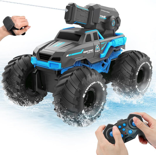 BEZGAR Monster Truck RC car left-side view for rugged off-road fun