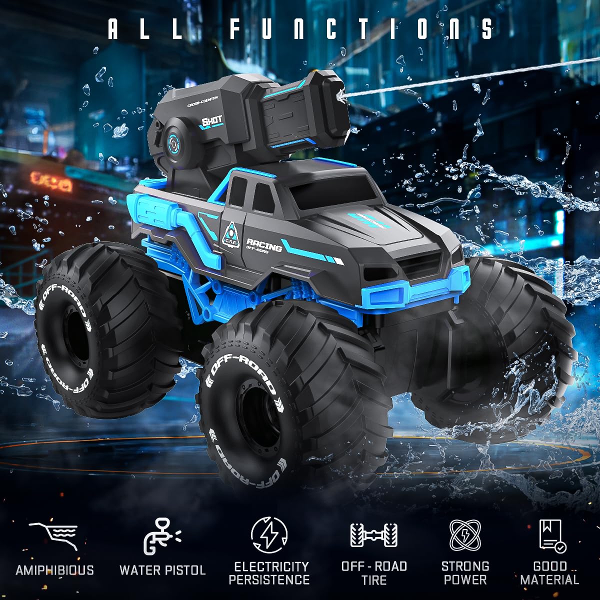 BEZGAR Monster Truck RC car with gesture control in action