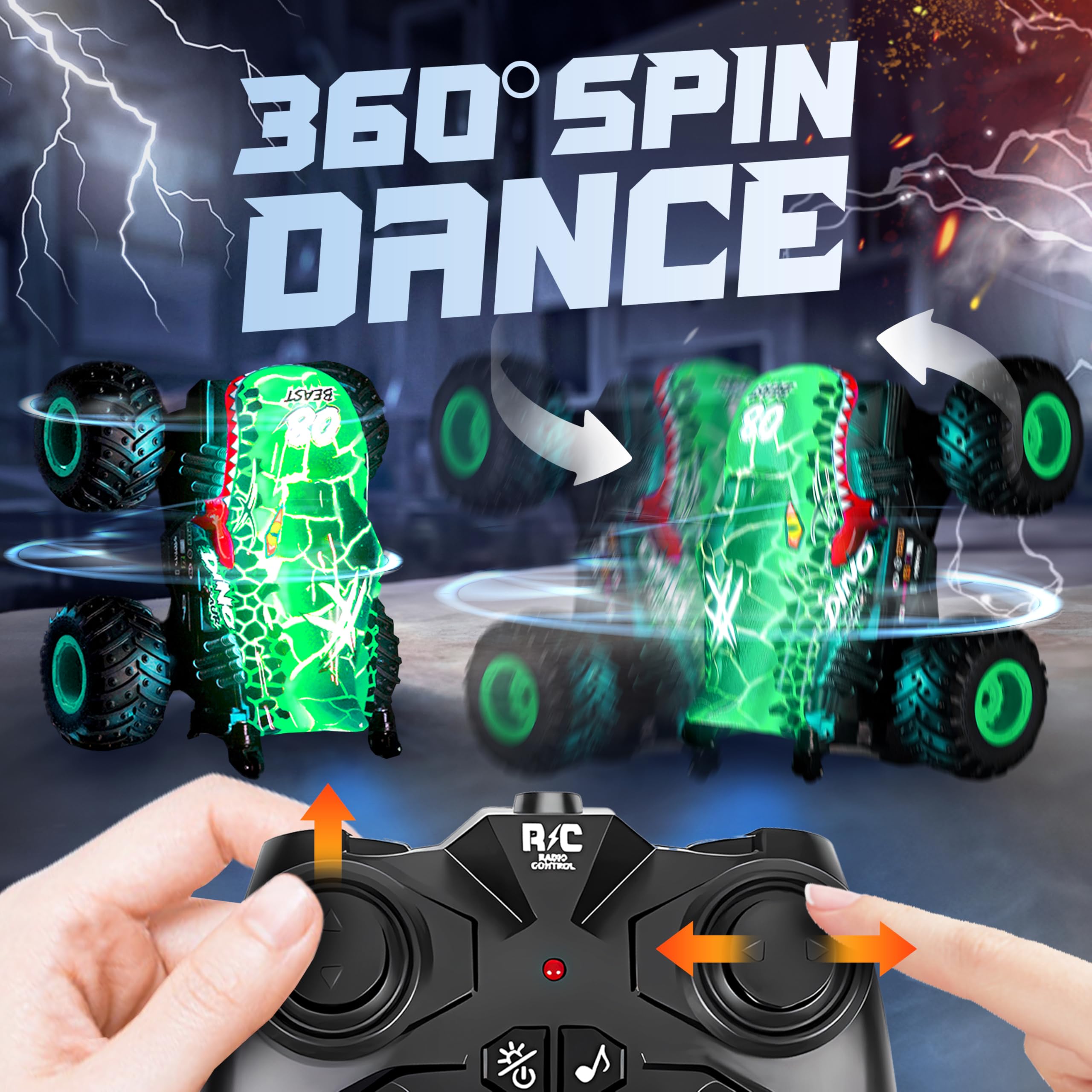 BEZGAR Monster Truck RC wheelie stunt showcases dynamic control.