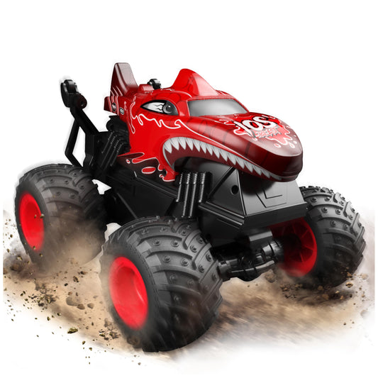Bezgar Monster Truck with LED lights for night racing.