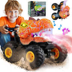 BEZGAR Monster Truck toy remote control with spray lights for dynamic play sessions