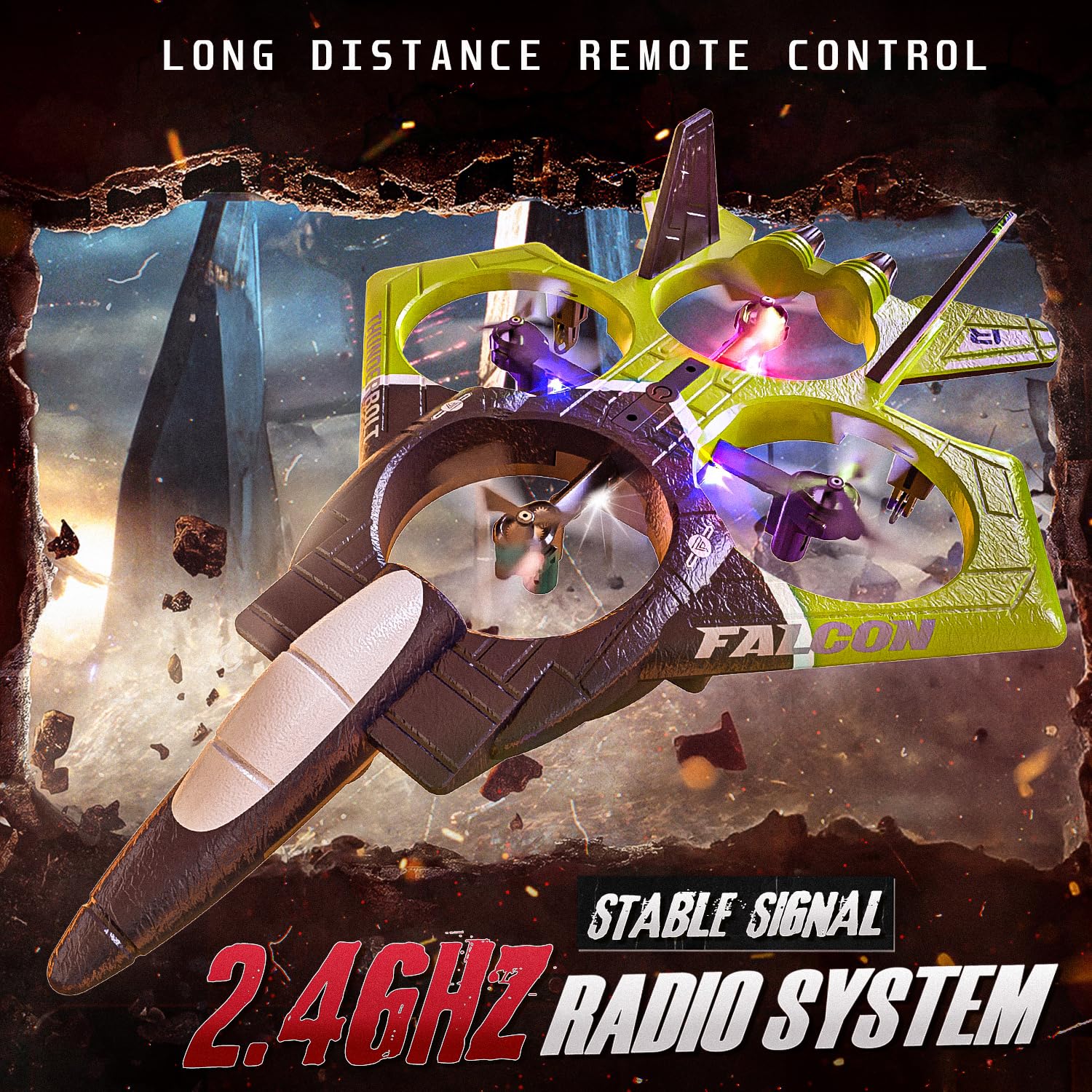 BEZGAR RC Airplane dual batteries extend flight time.