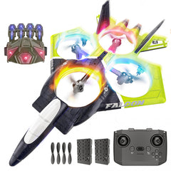 BEZGAR RC Airplane with green LED lights guiding flights.