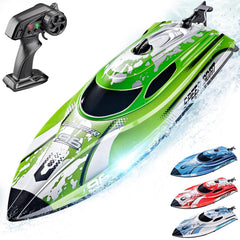 BEZGAR TX126 Green RC Boat front view showing compact pool-ready design