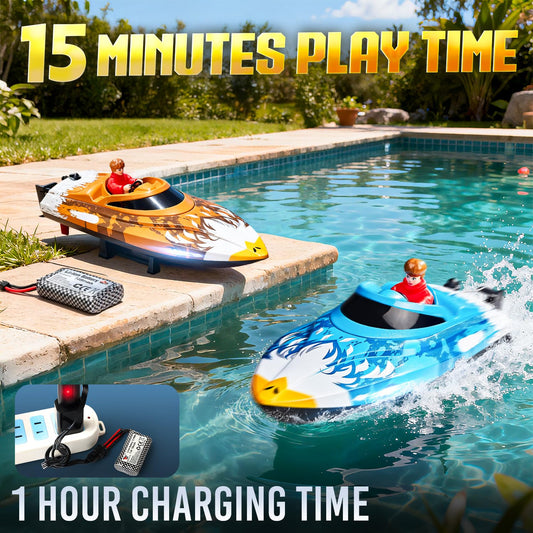 BEZGAR RC Boat fast 25-kph, thrilling sprint across pools and calm lakes