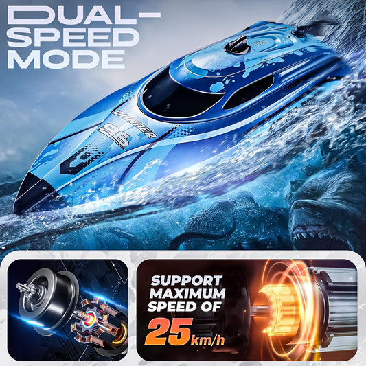 BEZGAR TX126 RC Boat LED lights enhance nighttime water fun safety