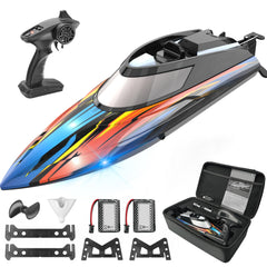 BEZGAR RC Boat side-view highlights its 14-inch hull for fast pool and lake racing.