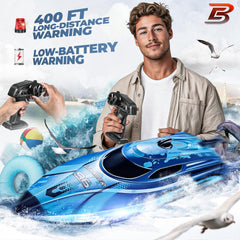 BEZGAR TX126 RC Boat waterproof design withstands splashes
