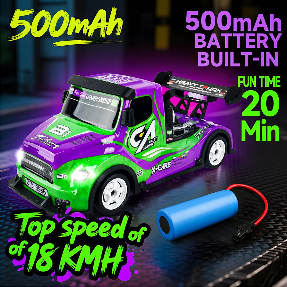 BEZGAR RC car green 2.4GHz remote supports multi-car racing.