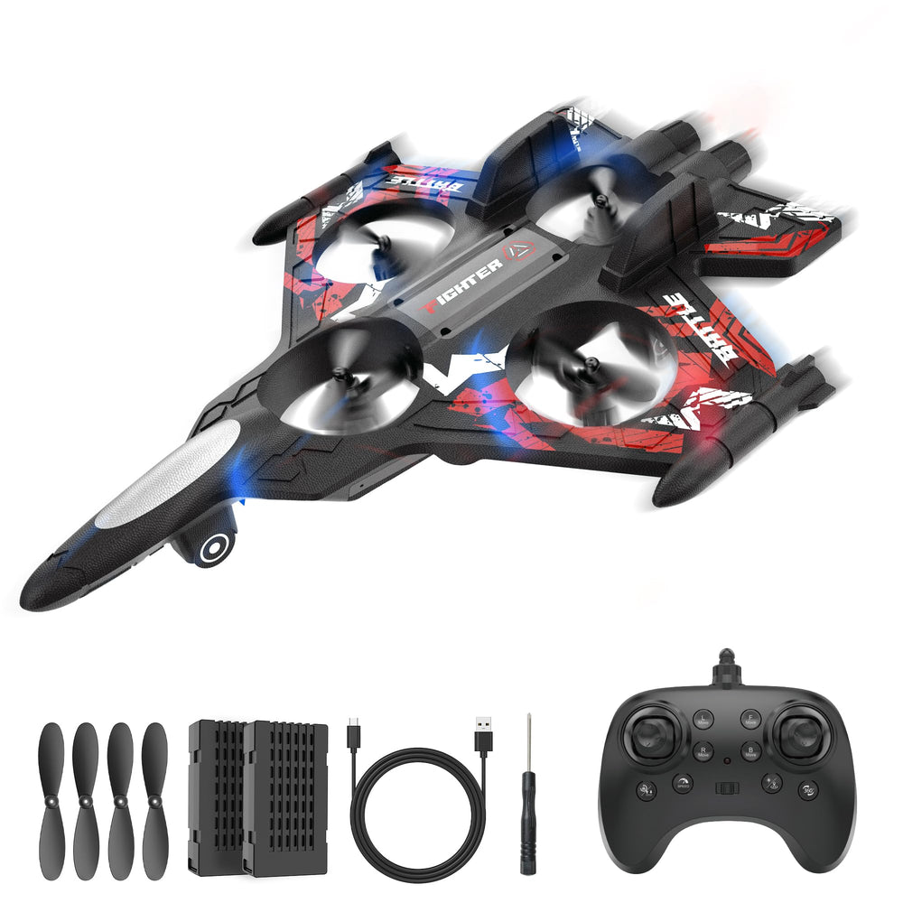 BEZGAR RC Plane front view with bold red body for beginner-friendly flights.