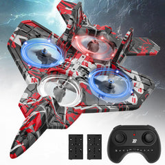 BEZGAR RC Plane with LED lights for night flights and visibility.