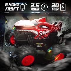 Bezgar RC truck performing 360-degree spins for outdoor fun.