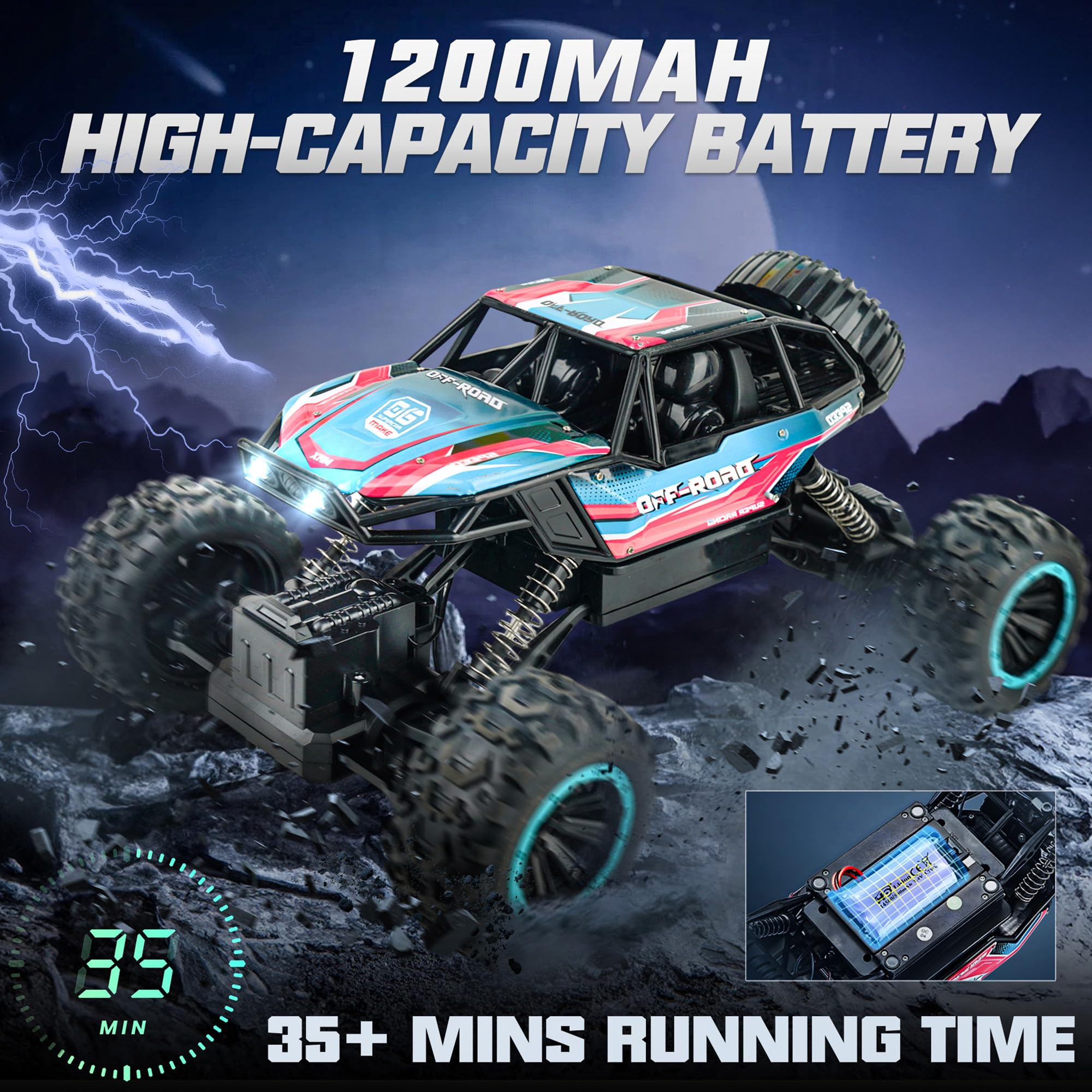 BEZGAR RC truck motor delivering strong acceleration and stable handling