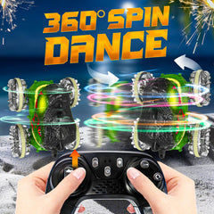 BEZGAR Remote control truck hosting a water gun battle in outdoor setting