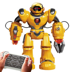 BEZGAR robot toy dancing with RC control for interactive play.
