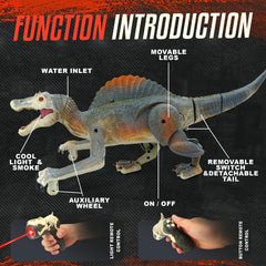 BEZGAR Spinosaurus auto-demo demonstrates varied action sequences for spontaneous fun.