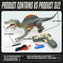 BEZGAR Spinosaurus detailed design with 3D eyes appeals to dinosaur fans.
