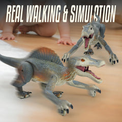 BEZGAR Spinosaurus dimensions 13.97 x 6.49 x 5.7 inches for ideal display.