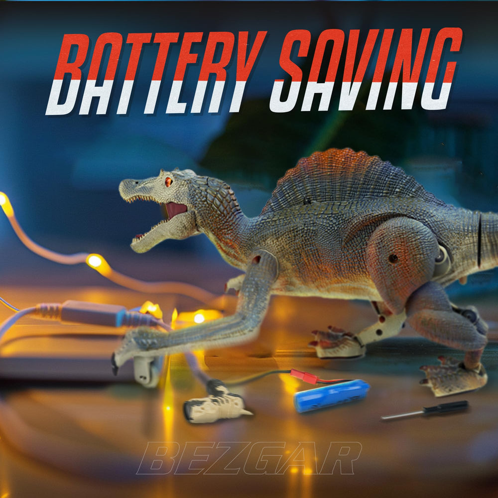 BEZGAR Spinosaurus roars, sprays, and glows for dramatic dinosaur play.