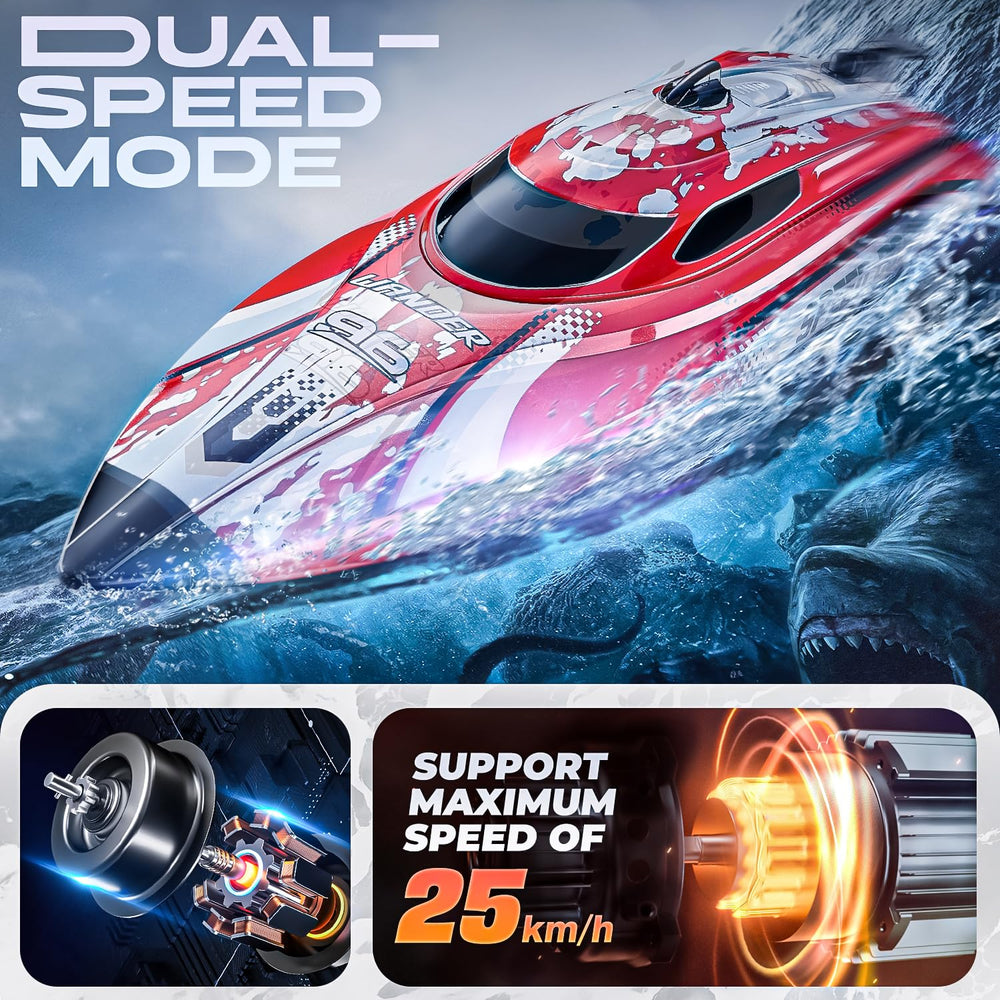 BEZGAR TX126 RC Boat with 25 KPH speed for fast lake adventures.
