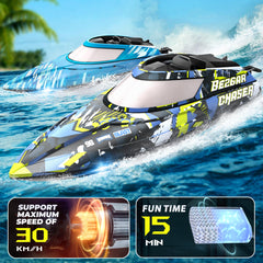 BEZGAR TX2P1 front view shows sleek hull and bright LEDs for night driving.