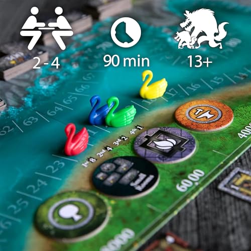 Bezier Games Castles of Mad King Ludwig tile drafting close-up for strategic bidding