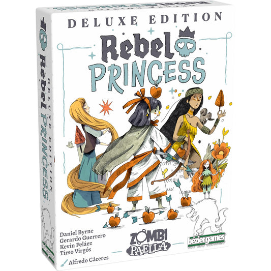 Bezier Games Rebel Princess Deluxe cover art, vibrant and inviting for game nights.