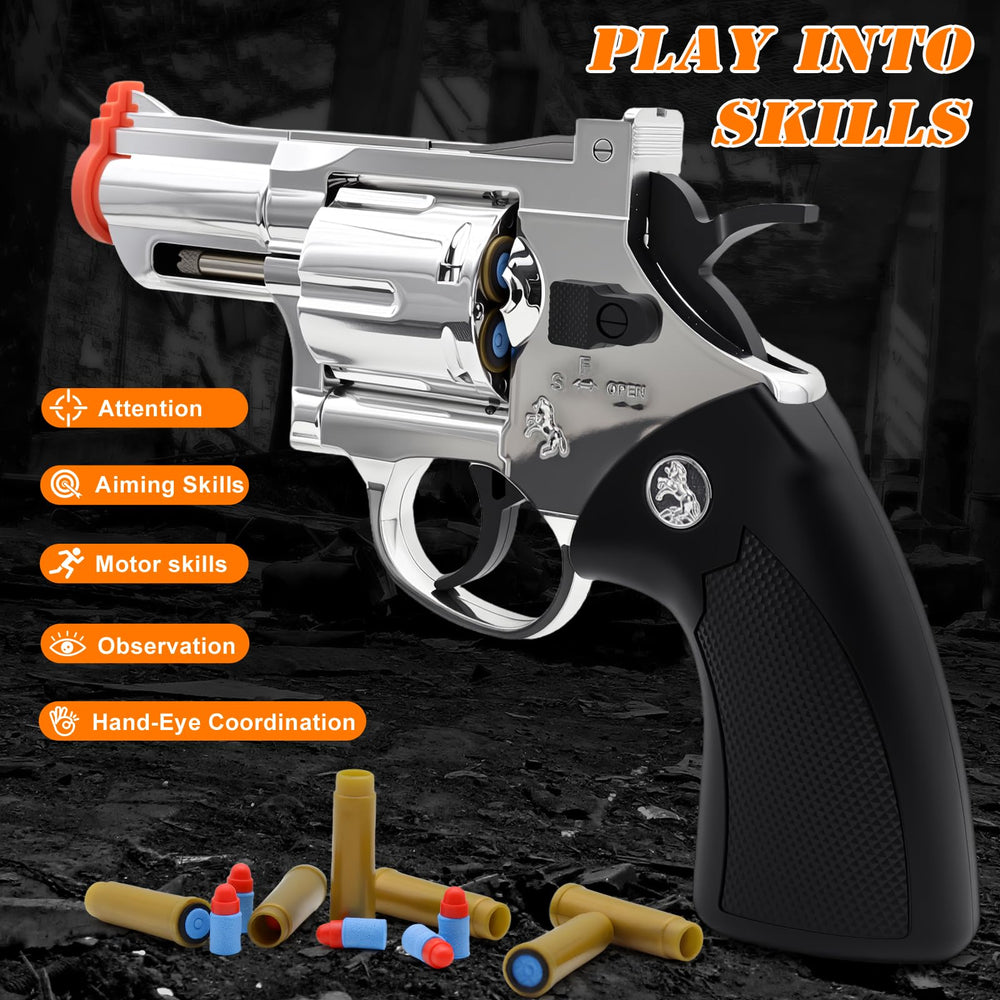 Revolver drum loading action shown for smooth operation