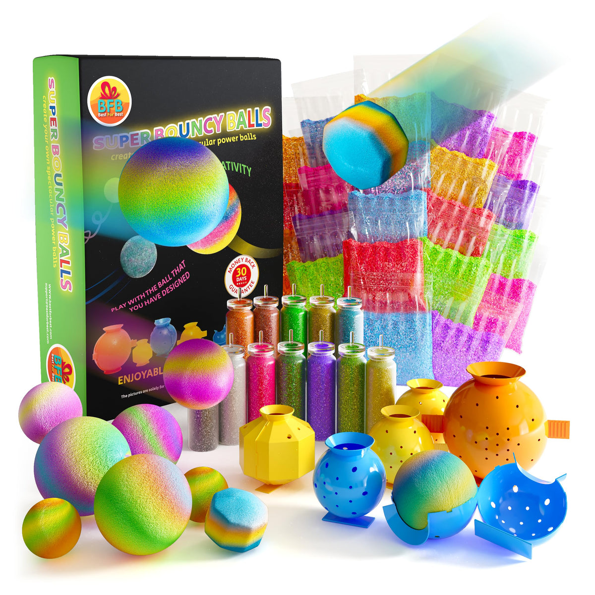 BFB DIY Super Bouncy Balls Kit gift box, ideal for gifting and creative play