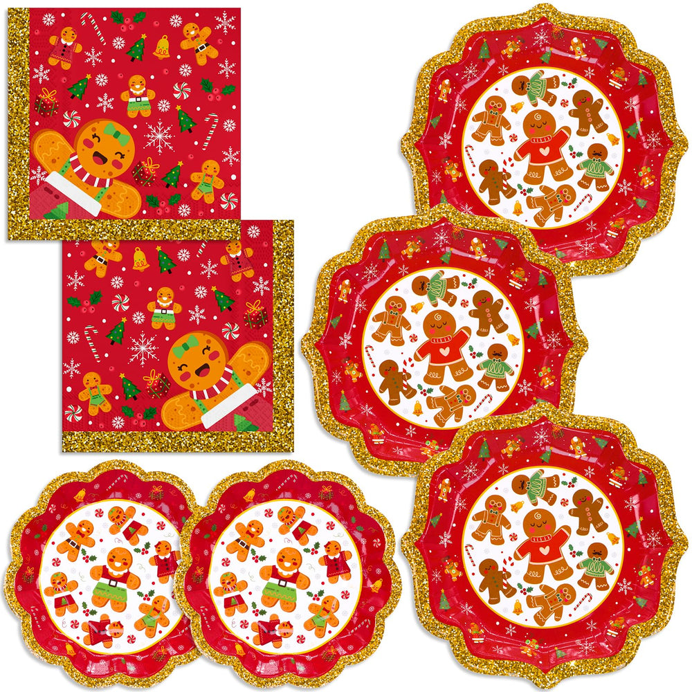 BFUN gingerbread plates with flower edge for an elegant holiday table.