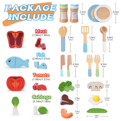 BGdoyz wooden pots and pans set for realistic playtime
