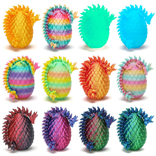 bgezxuy dragon egg collection: vivid 3D dragons inside eggs for creative desk decor.