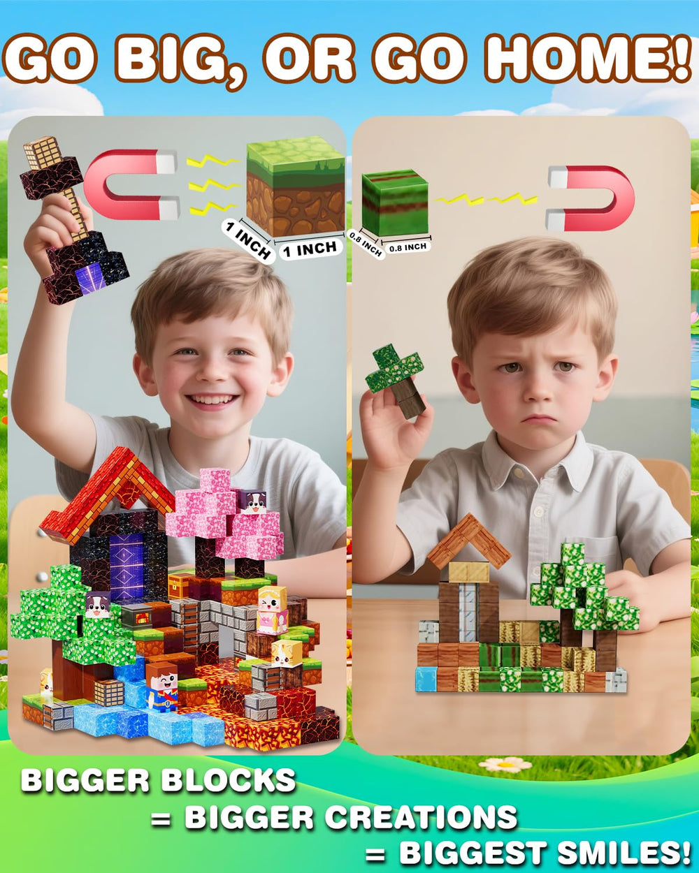 BGOVTAPO powerful magnets with safe ABS plastic ensure durable, washable play.