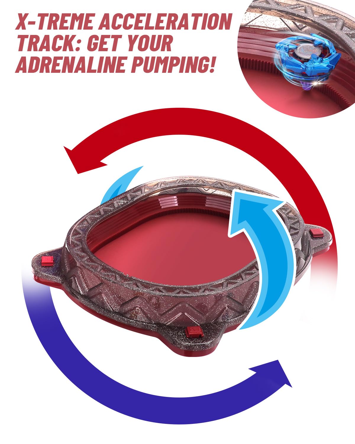 BGOVTAPO stadium starter kit ABS material ensures durable long-lasting battles