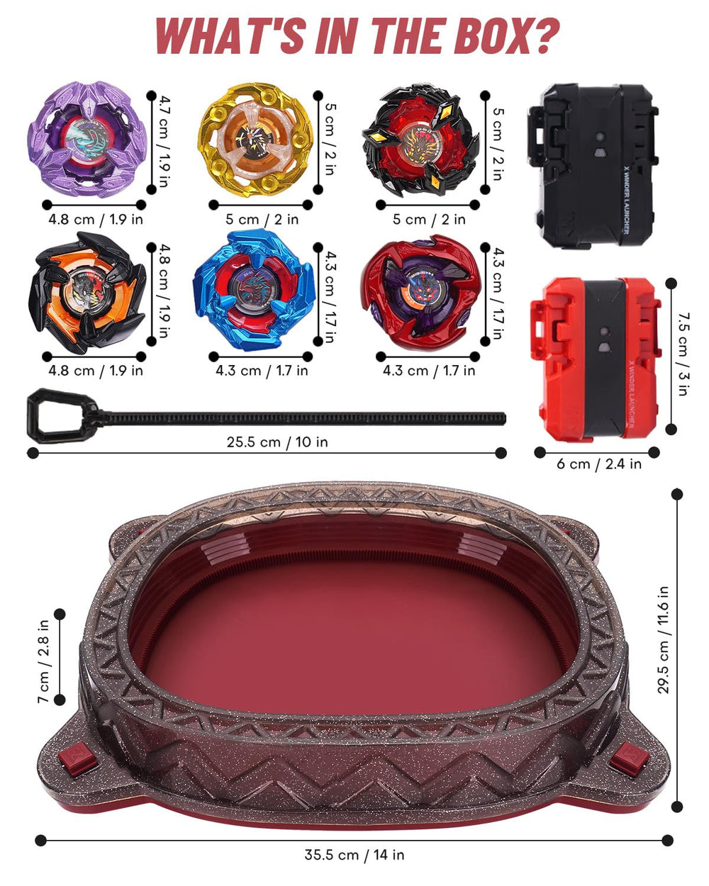 BGOVTAPO stadium starter kit anti-fly roof protects tops during battles