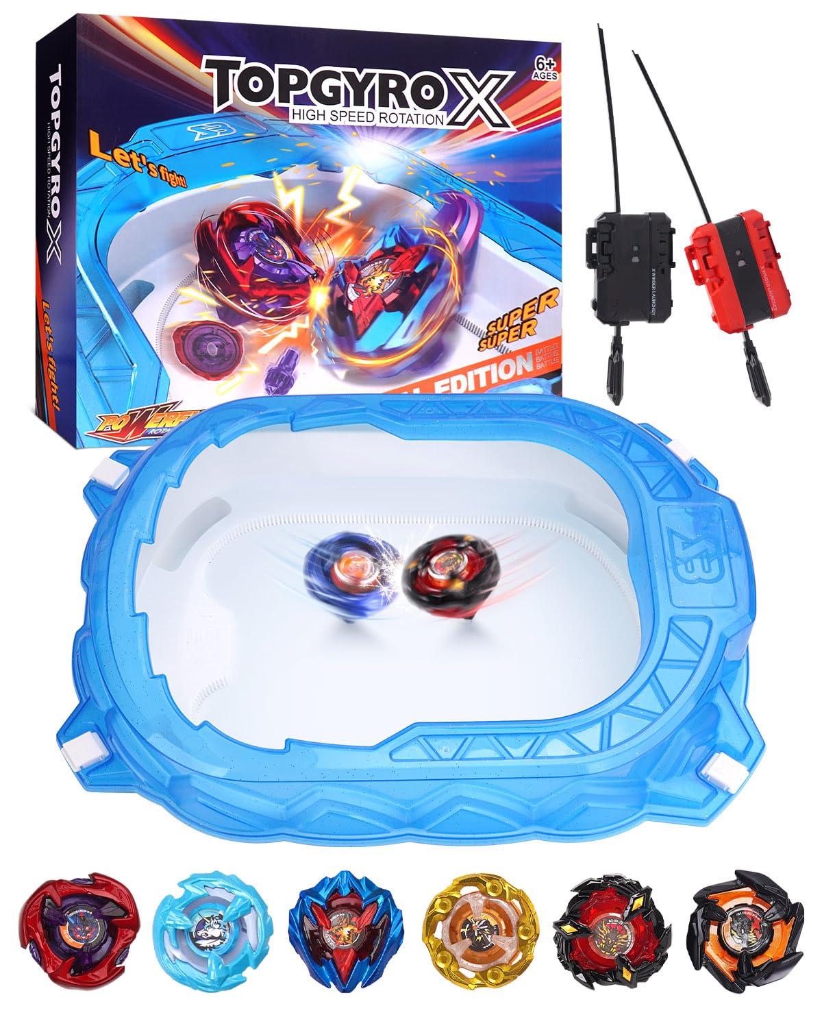 BGOVTAPO Stadium Starter Kit arena for quick, family-friendly gyro battles.