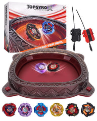 BGOVTAPO stadium starter kit arena shows a safe enclosed play space for spin battles
