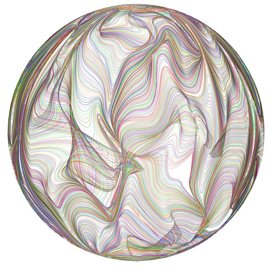 Bgraamiens Flowing Rainbow Lines 1000-piece round puzzle for adults, colorful challenge and relaxation.