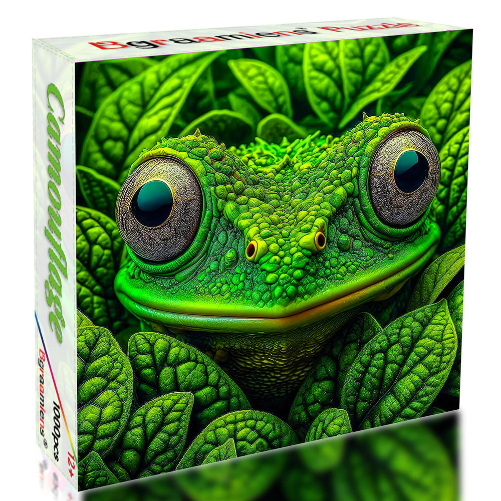 bgraamiens frog camouflage puzzle ideal for quiet family game night