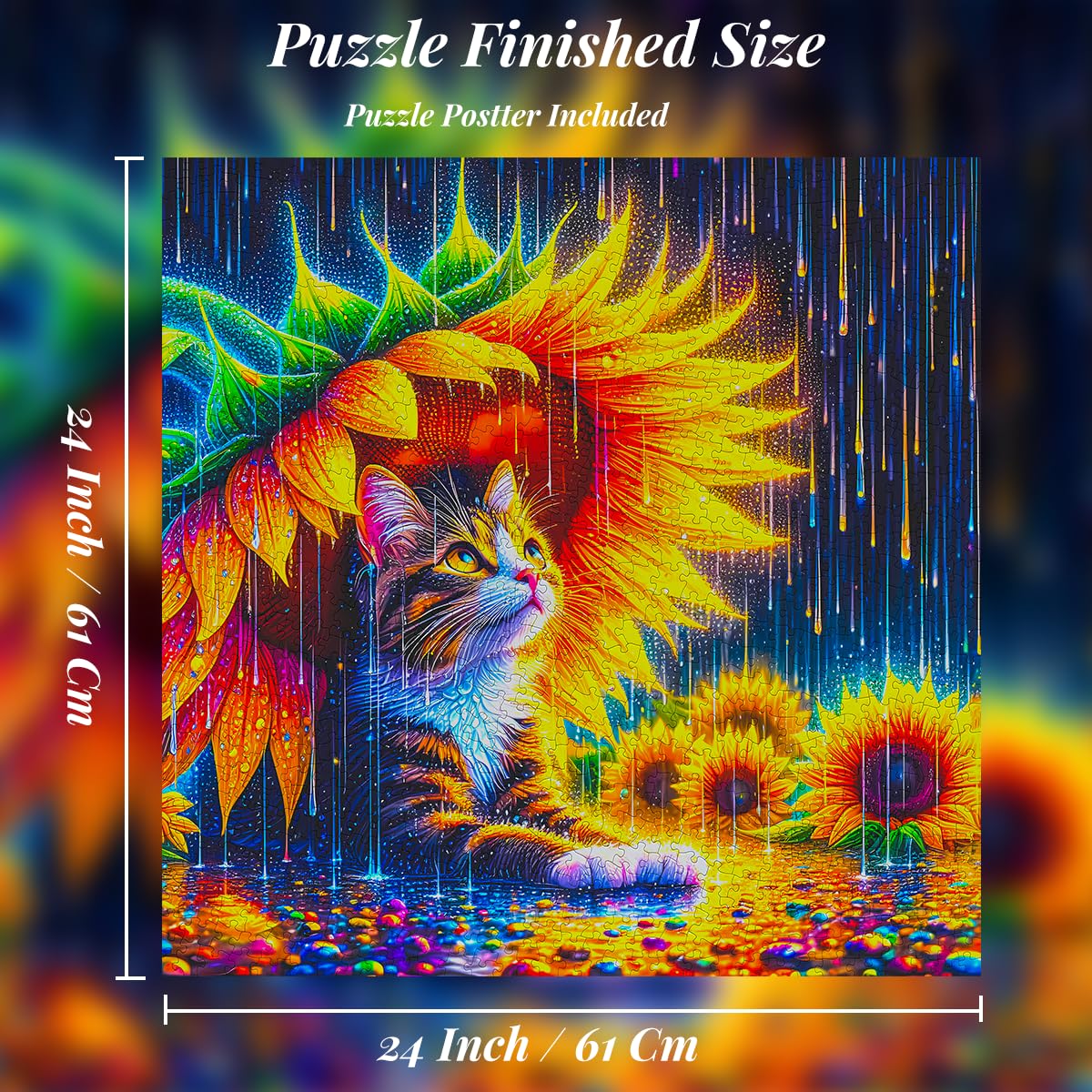 Bgraamiens Kerayzygame sunflower pieces arranged for a relaxing challenge.