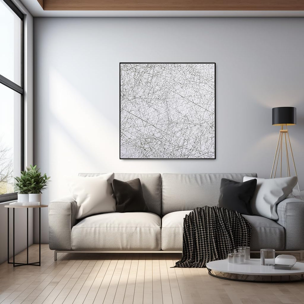 Bgraamiens Lines completed 24x24 inches – wall-ready finished piece