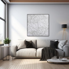 Bgraamiens Lines completed 24x24 inches – wall-ready finished piece