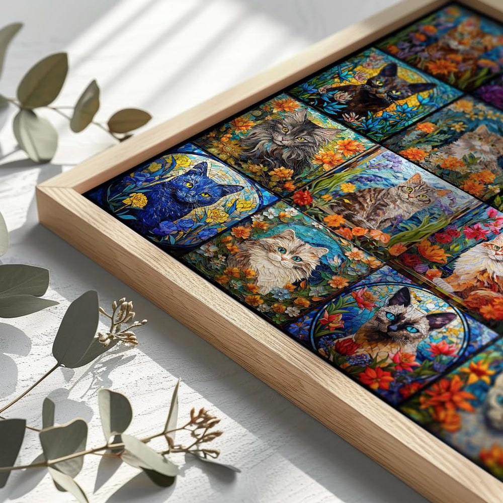 Poster included with Bgraamiens puzzle to preview the finished mosaic