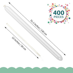 BHUCUTU long twisting balloons extend to 130 cm, ideal for balloon art.